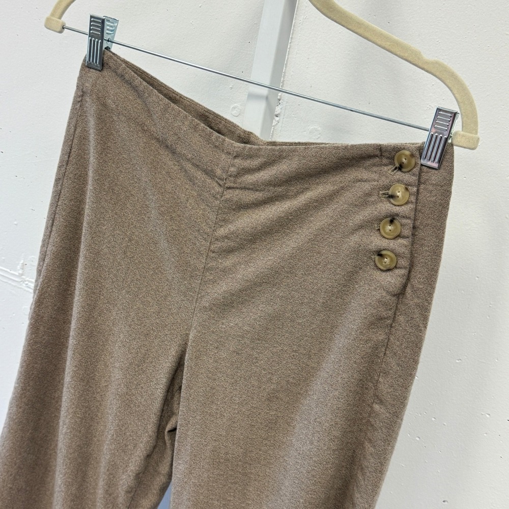 Vince Wool Blend Sailor Pants Taupe Brown Wide Leg Cropped V676721841 Size 4 - Picture 3 of 9